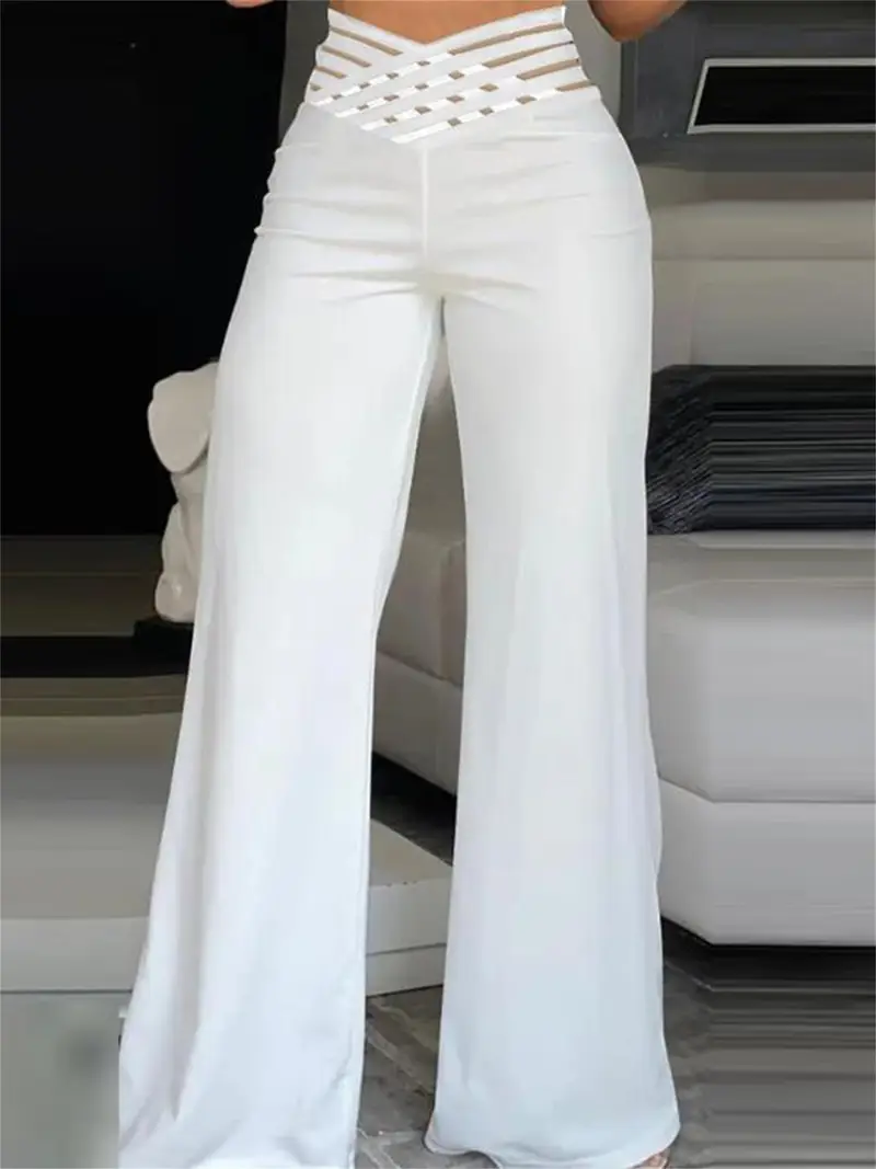 Chic High-Waist Wide Leg Pants for Women